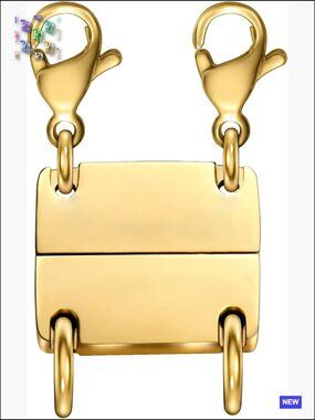 Magnetic Necklace Clasp Layering Separator Gold Silver for Stackable Necklaces